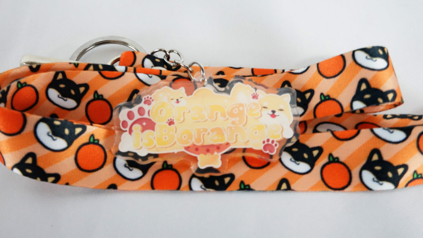 Acrylic Keychain + Lanyard- Aki (OrangeIsBorange)