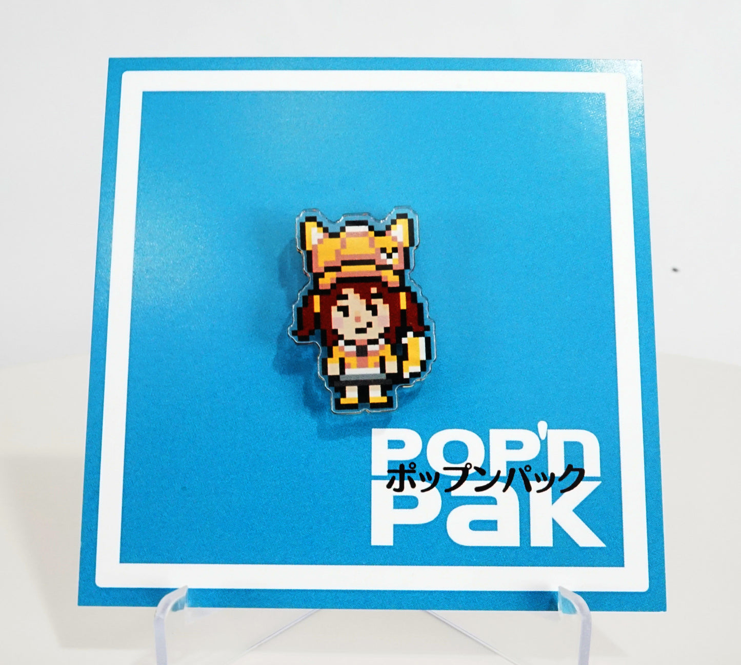 Acrylic Pixel Pin- Aki (OrangeIsborange)