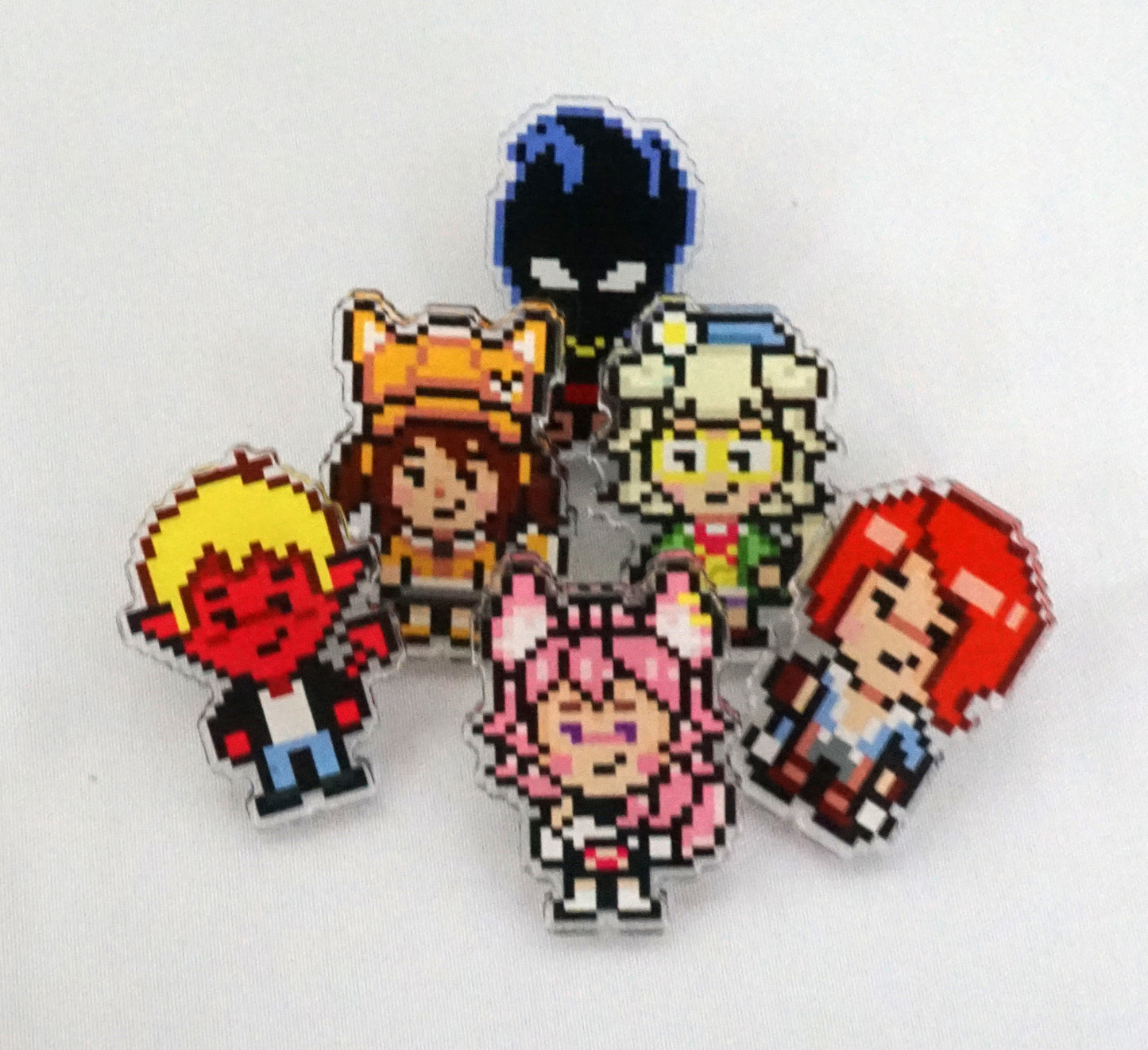 Acrylic Pixel Pin- Aki (OrangeIsborange)
