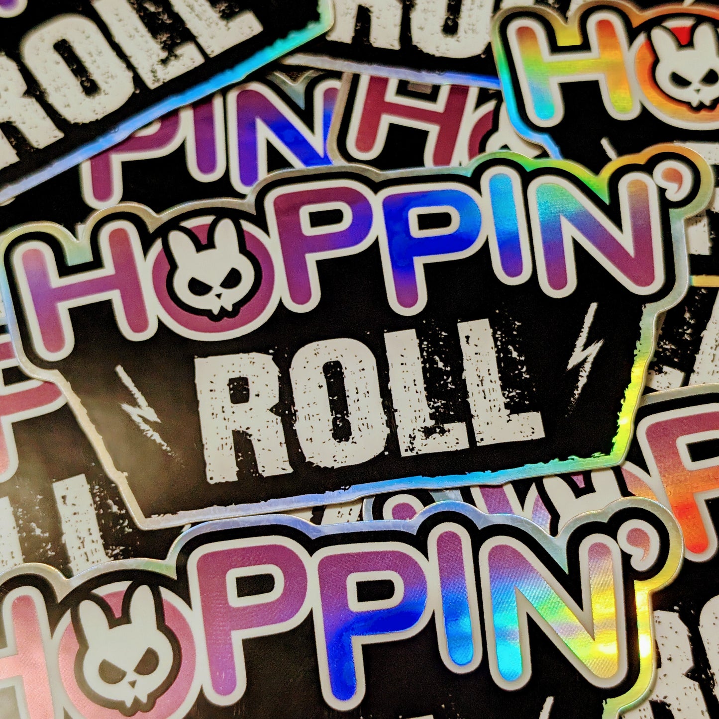 Hoppin' Roll Logo (Holographic Sticker)