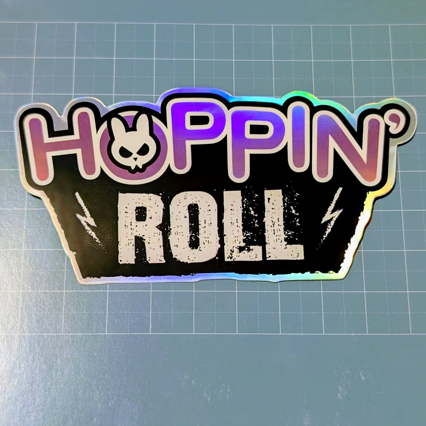 Hoppin' Roll Logo (Holographic Sticker)