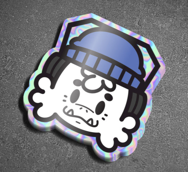 Matt the Snow Monster's head (Holographic Sticker)