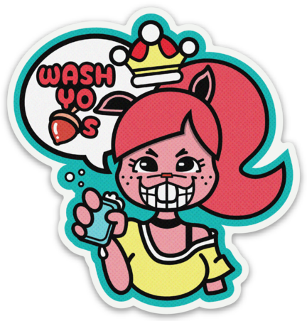 Wash Yo 🌰s (Vinyl Sticker)