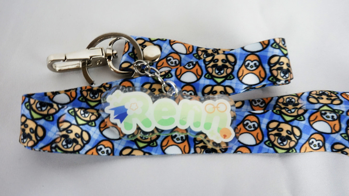 Acrylic Keychain + Lanyard- Renn